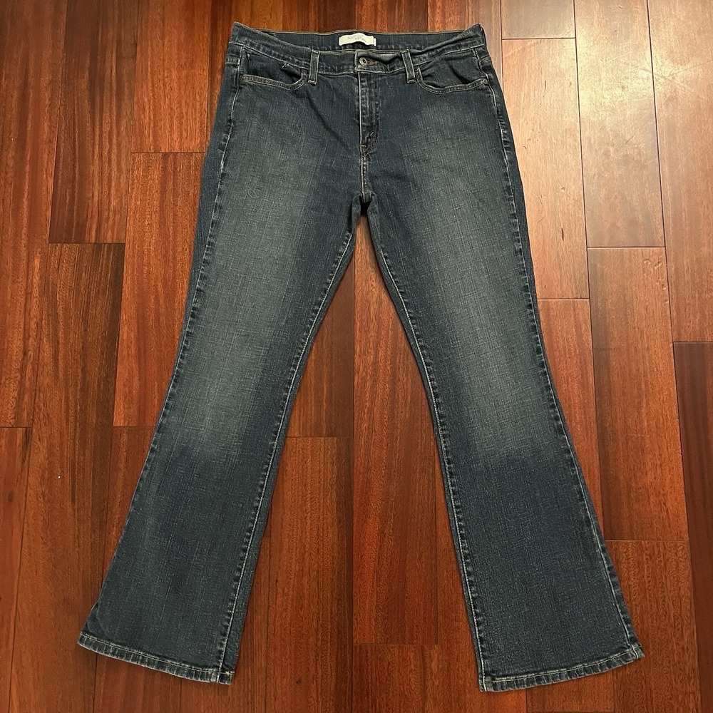 Levis Jeans Bootcut Womens 12M 515 Blue Medium Wash Cotton Stretch Casual 34x31